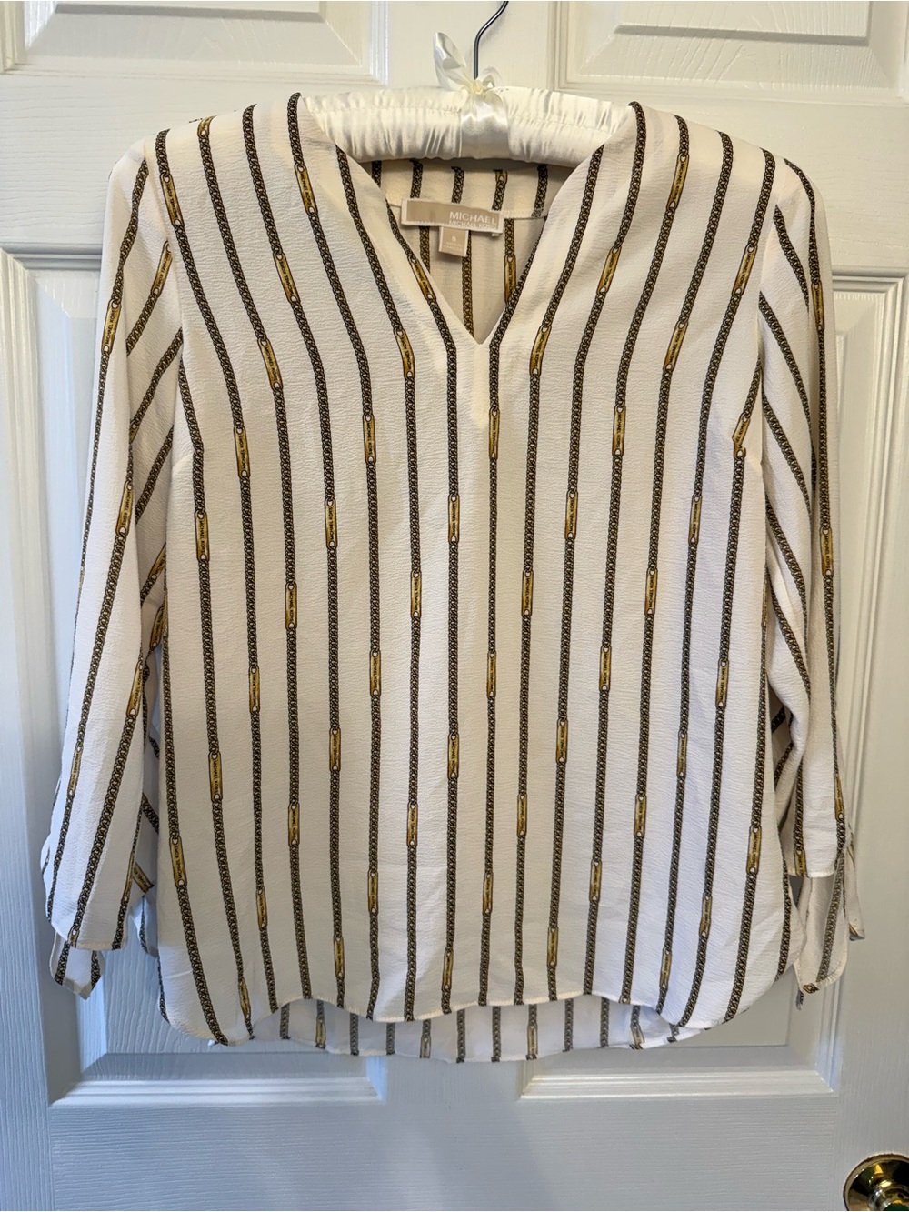Michael Kors 3/4 tie sleeve blouse